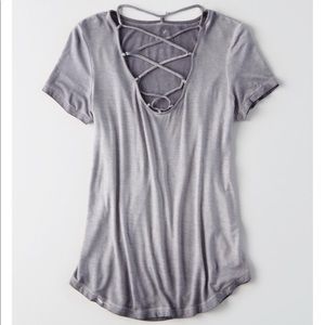 2 AEO Lace to Lace Tops